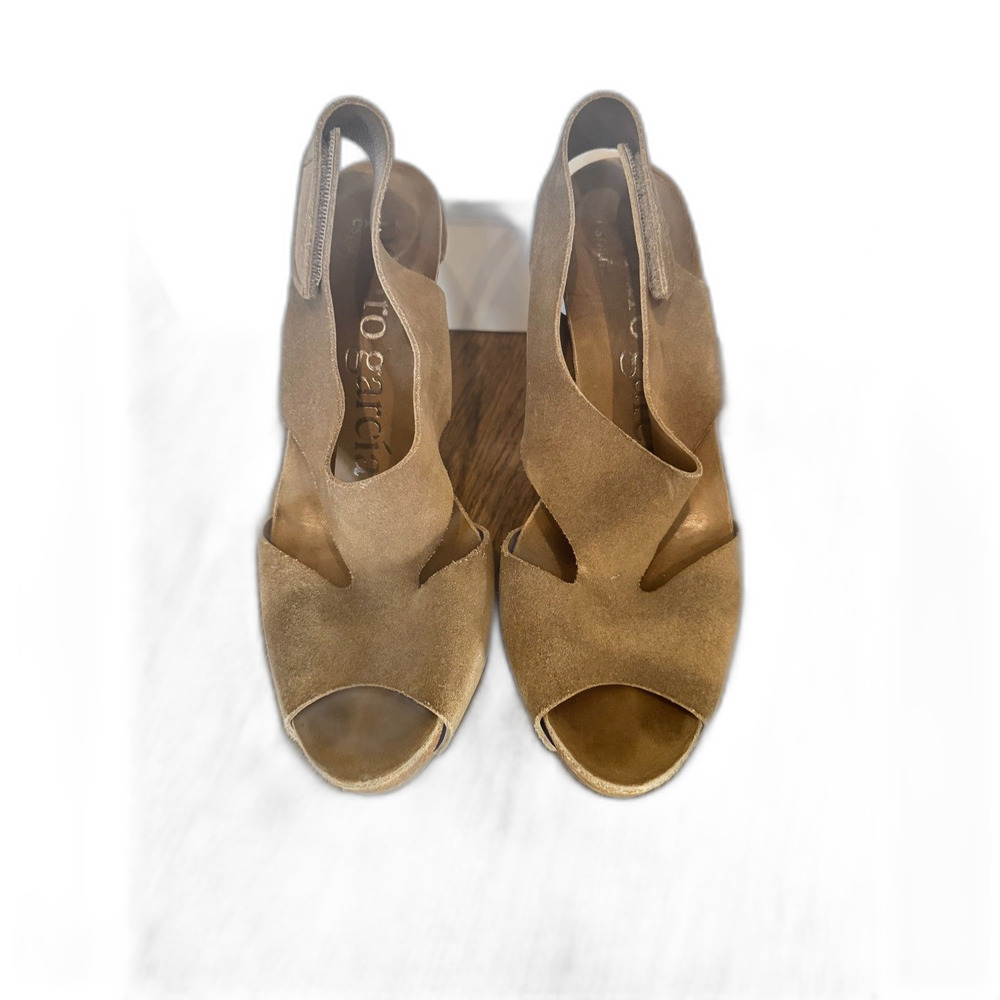 Pedro Garcia Wonda Crisscross Midi Sandals Size 8 Designer Luxe Slip-On Size 8 - Picture 3 of 7